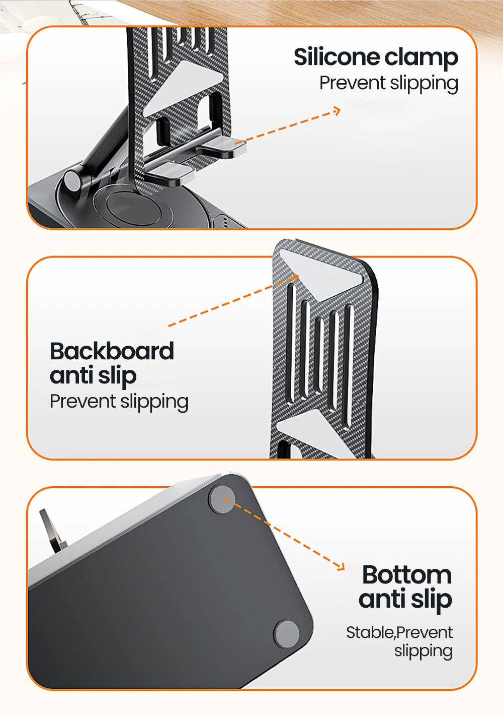 Soporte para teléfono móvil 3 en 1, Altavoz Bluetooth, Banco de energía, soporte para teléfono, soporte Universal plegable para teléfono móvil de escritorio para teléfono inteligente
