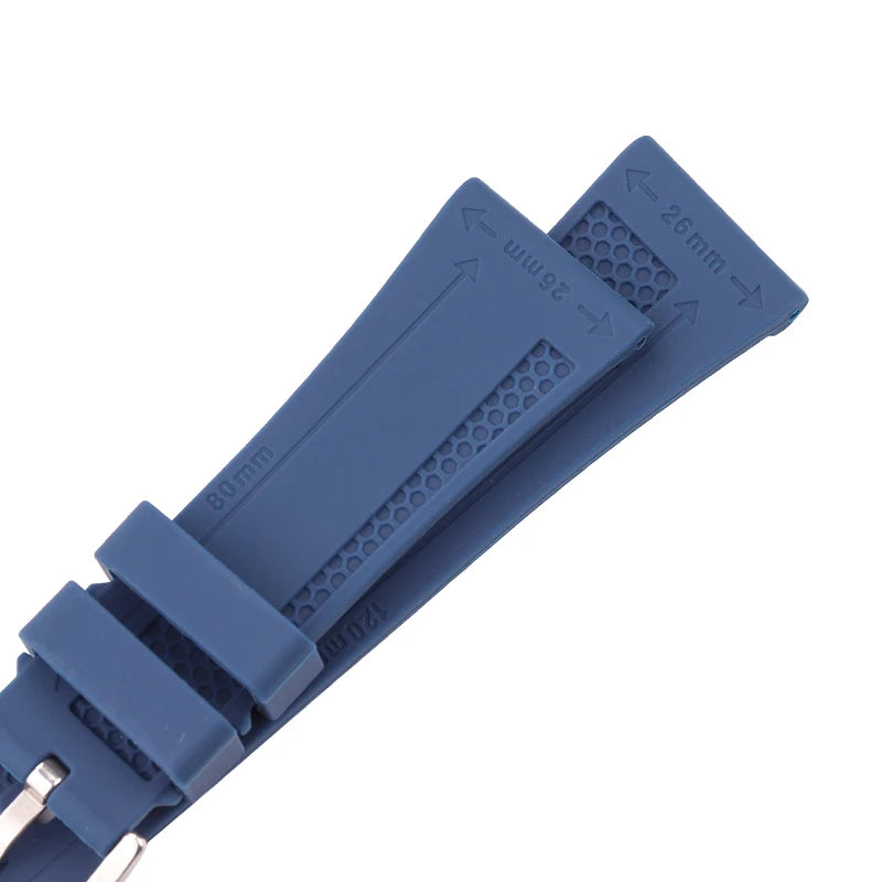 Correa de goma para reloj inteligente para hombre y mujer, banda de silicona suave resistente al agua, accesorios con hebilla, 22mm, 24mm, 26mm, negro, verde, azul