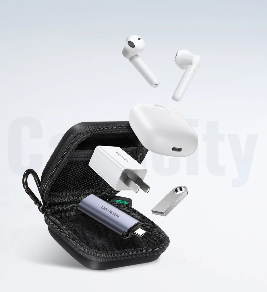 UGREEN-funda dura para auriculares, bolsa para Airpods, almohadillas para los oídos Sennheiser, accesorios para auriculares inalámbricos con Bluetooth