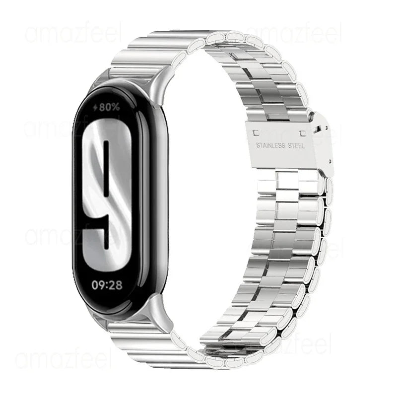 Pulsera para Xiaomi Smart Band 9 correa de reloj de Metal para Xiaomi Mi Band 9 Correa de reloj para xiaomi mi band 8 pulsera
