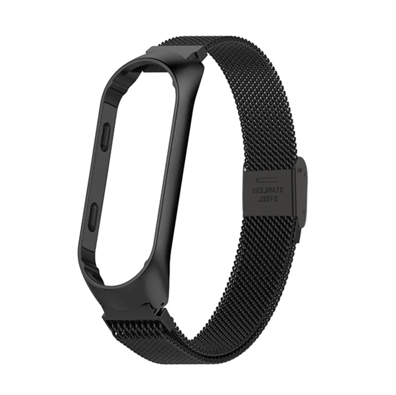 Correa de reloj inteligente para Xiaomi Mi Band 6 5 4 3 correas de reloj doradas y plateadas para Miband 6 5 4 correas deportivas de acero inoxidable