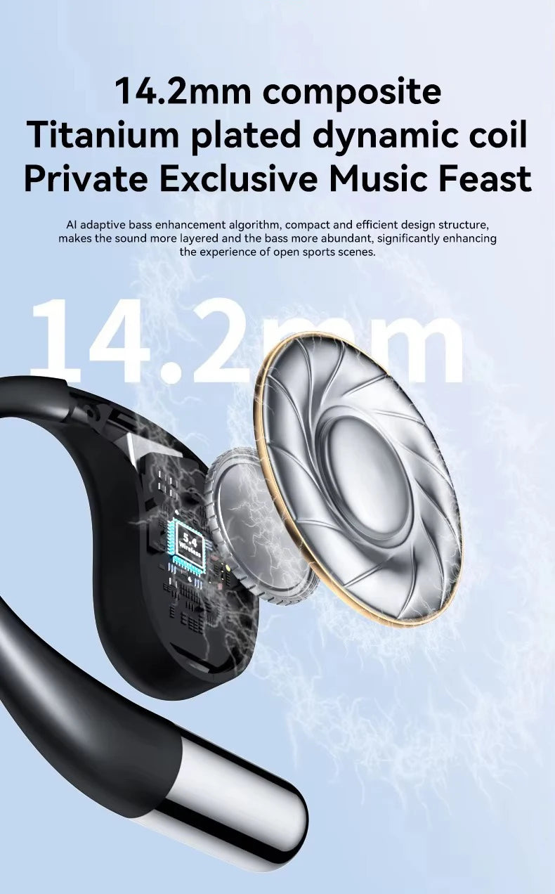 EARDECO Business Auriculares Bluetooth Auriculares inalámbricos Auriculares estéreo de graves Auriculares deportivos con micrófono Audifonos