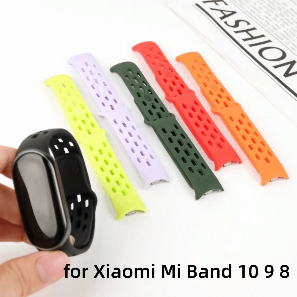 Nueva correa de TPU suave, repuesto transpirable, accesorios de correa de reloj inteligente, pulsera deportiva, cinturón para Mi Band 10 9 8