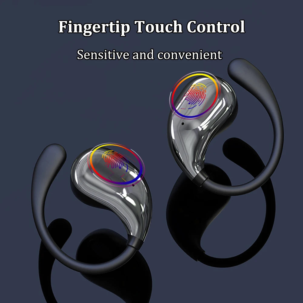 Auriculares Bluetooth 5,4 con gancho para la oreja, inalámbricos TWS, estéreo HiFi, resistentes al agua, pantalla LED, auriculares táctiles de Larga modo de reposo