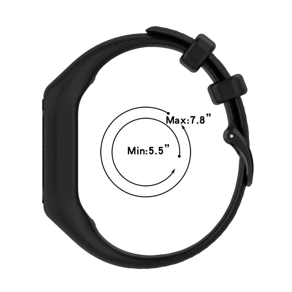 Correa de reloj para Garmin Vivosmart 5, Correa deportiva con funda, marco de bisel de muñeca de silicona suave para Smart5