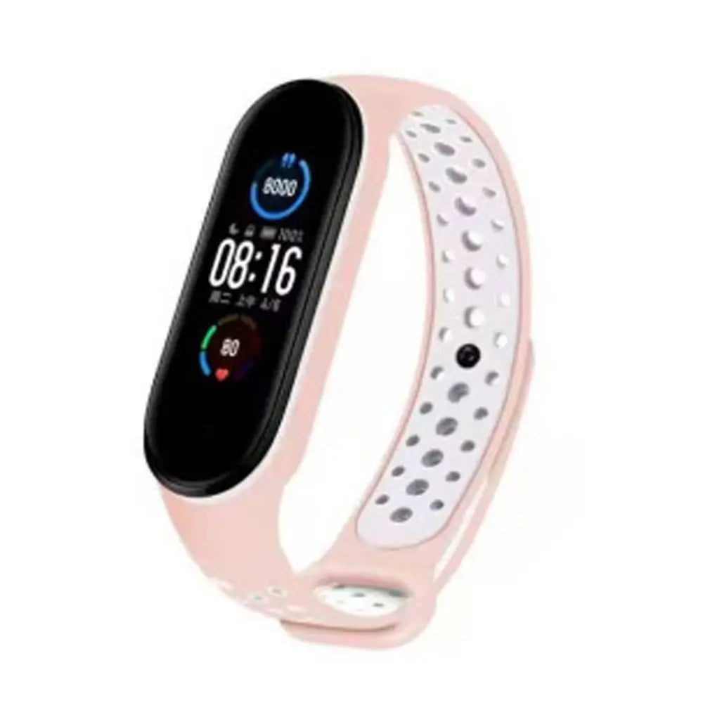 Correa de silicona transpirable, pulseras de repuesto para reloj inteligente, correa de muñeca para Mi Band 6 5 4