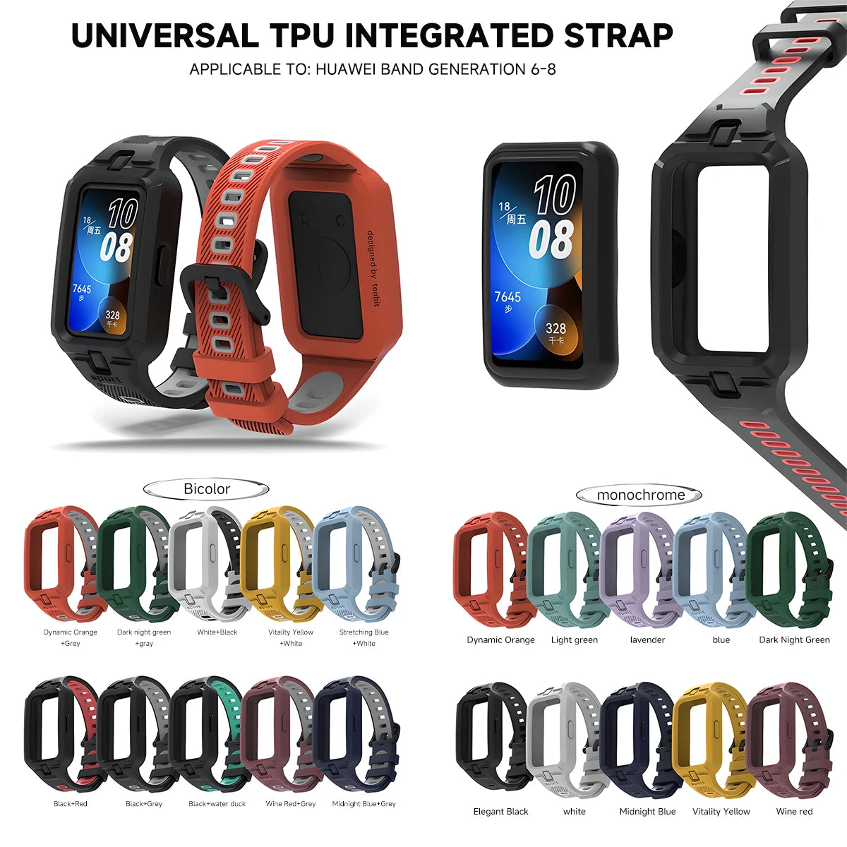 Correa de silicona para Huawei Band 9 8 7 6, pulsera de repuesto para reloj inteligente, Correa deportiva transpirable para Huawei Band 9/8/7/6, accesorio