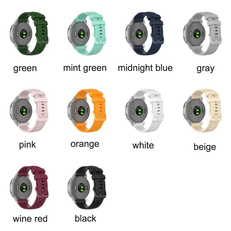 Correa de reloj inteligente de 18, 20 y 22mm para Garmin Venu 2S 2 Plus 2Plus/Vivoactive 3S 4S 3 4, pulsera de silicona