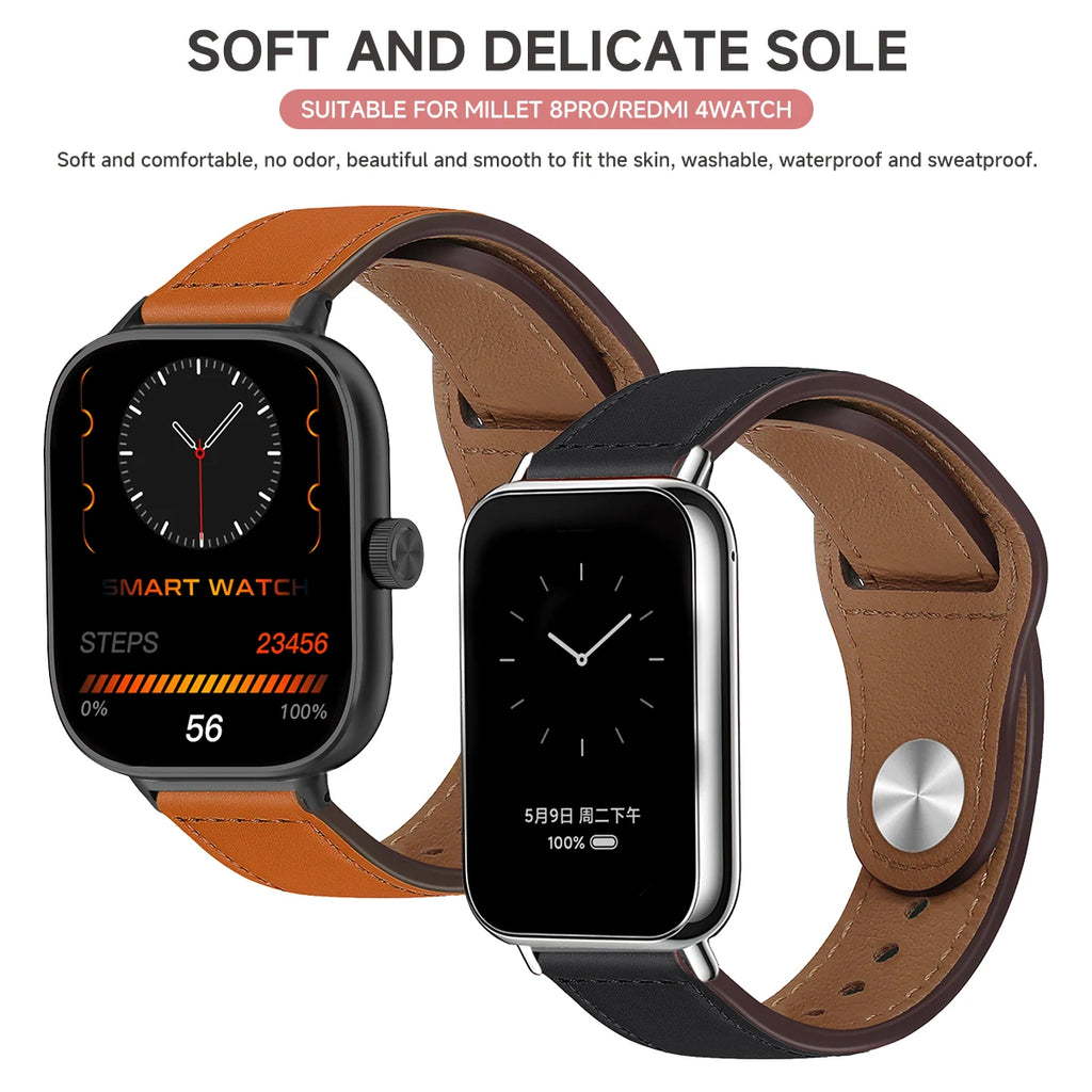Para Redmi watch 5 correa de cuero para redmi watch 4 correas de reloj inteligente accesorios para Xiaomi Mi band 9pro 8pro