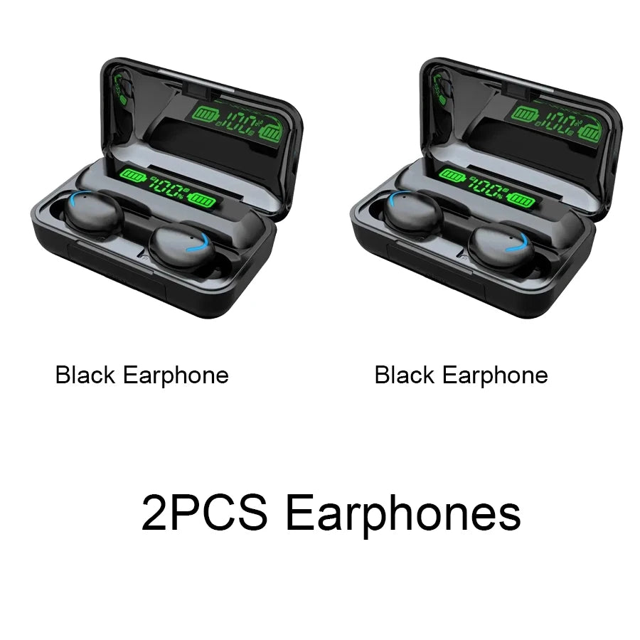 Auriculares inalámbricos F9 con Bluetooth, audífonos Tws impermeables con pantalla Digital, estuche de carga de gran capacidad