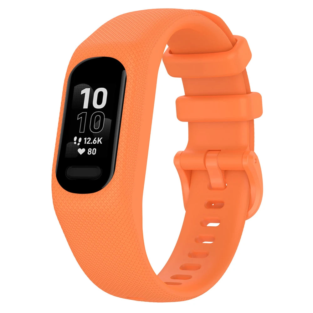 Correa de reloj para Garmin Vivosmart 5, correa con funda, correa de reloj deportivo, marco de bisel de muñeca de silicona suave para Smart5