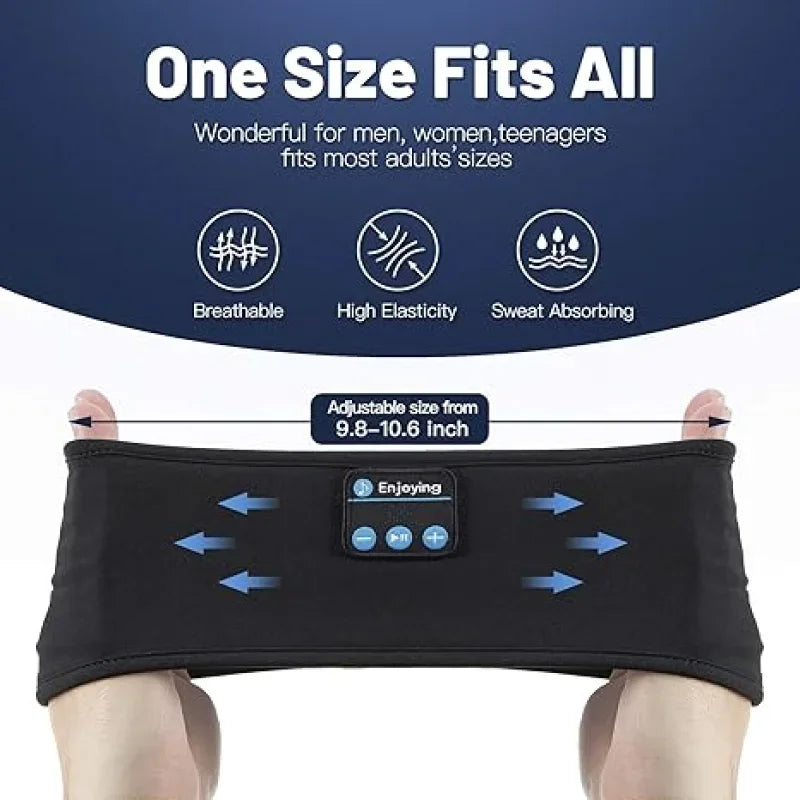 Auriculares Bluetooth Fone, diadema deportiva para dormir, auriculares inalámbricos elásticos, máscara para ojos de música, auriculares inalámbricos con Bluetooth, diadema