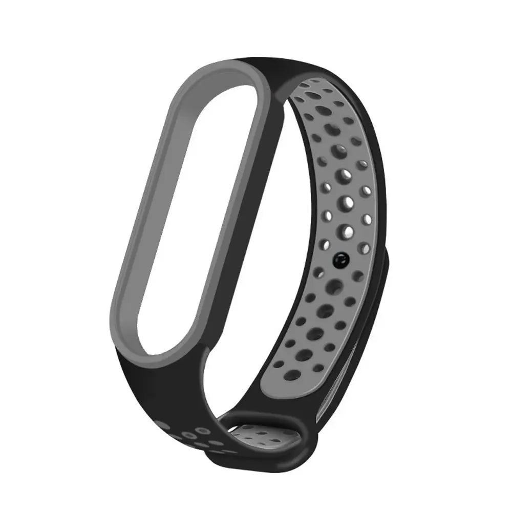 Correa de silicona transpirable, pulseras de repuesto para reloj inteligente, correa de muñeca para Mi Band 6 5 4