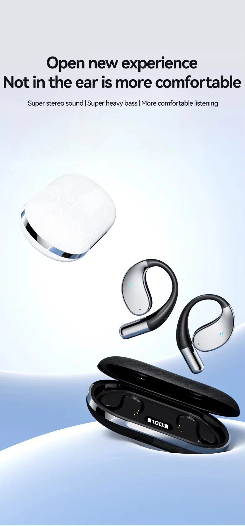 EARDECO Business Auriculares Bluetooth Auriculares inalámbricos Auriculares estéreo de graves Auriculares deportivos con micrófono Audifonos