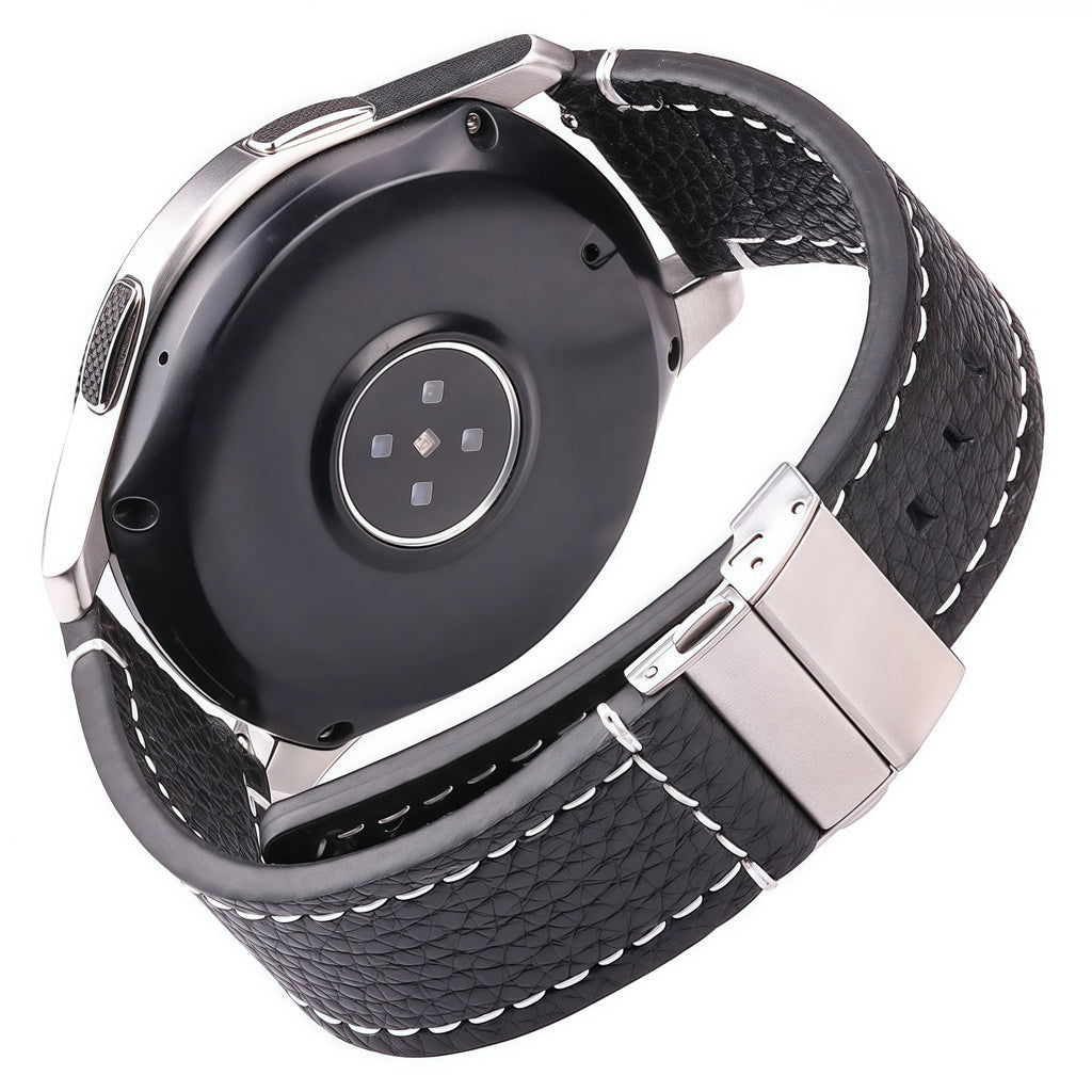 Correa de reloj inteligente de cuero genuino suave 18 20 22 24mm correa de cuero de vaca para hombres y mujeres pulsera de reloj de liberación rápida marrón negro
