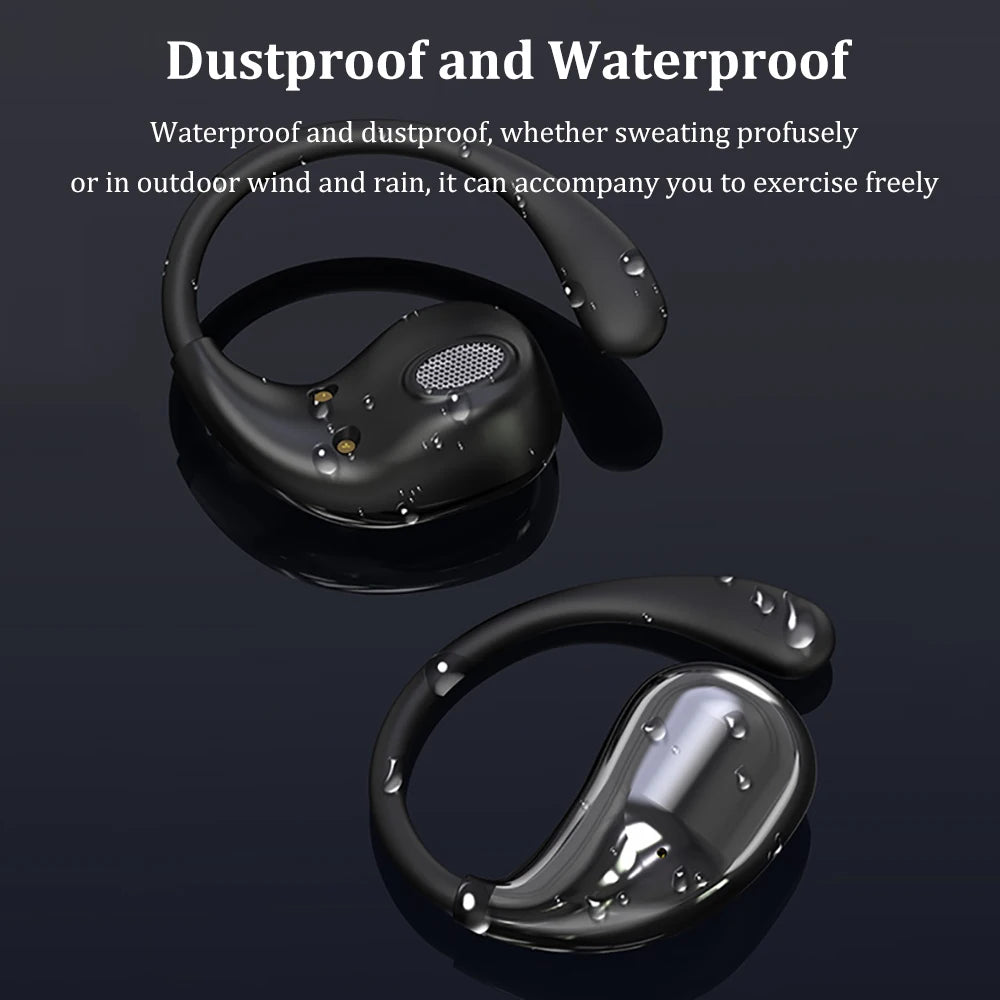 Auriculares Bluetooth 5,4 con gancho para la oreja, inalámbricos TWS, estéreo HiFi, resistentes al agua, pantalla LED, auriculares táctiles de Larga modo de reposo
