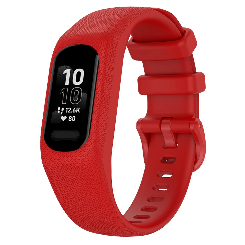 Correa de reloj para Garmin Vivosmart 5, Correa deportiva con funda, marco de bisel de muñeca de silicona suave para Smart5