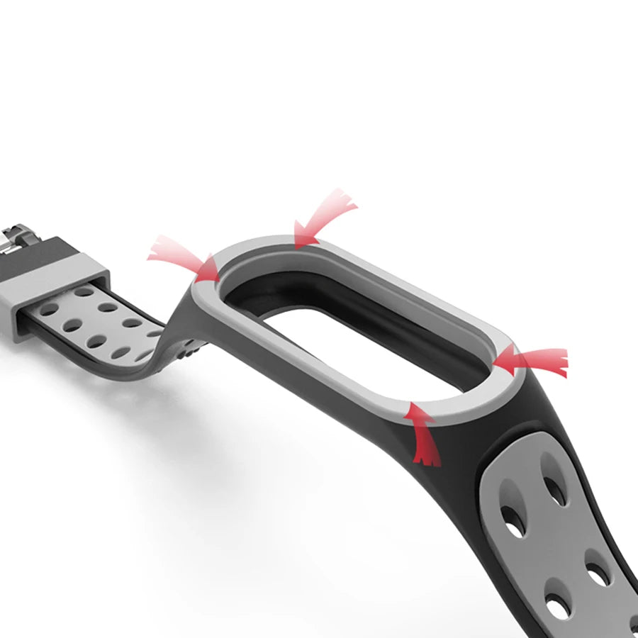 Correa deportiva para Mi Band 7 6 5, pulsera de silicona, repuesto de pulsera de reloj inteligente para Xiaomi Mi Band 3 4 5 6