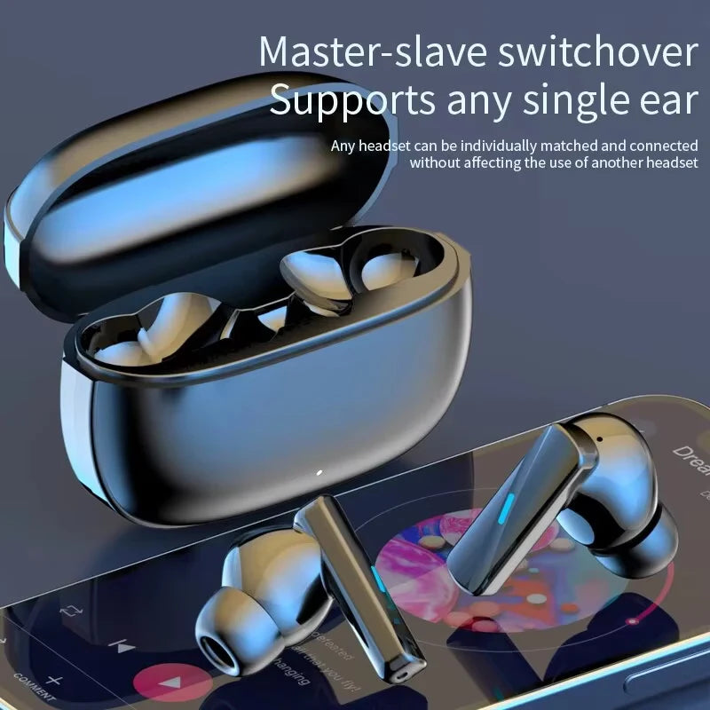 Auriculares inalámbricos verdaderos con cancelación de ruido, auriculares Bluetooth 5,3, auriculares de música HD, intrauditivos manos libres con micrófono
