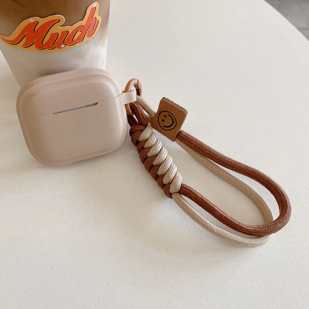 Funda de silicona suave para auriculares, color caramelo, con pulsera, prevención de caídas, pareja para airpods 2, 3 pro 2, caja de carga bluetooth