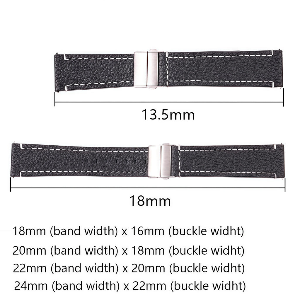 Correa de reloj inteligente de cuero genuino suave 18 20 22 24mm correa de cuero de vaca para hombres y mujeres pulsera de reloj de liberación rápida marrón negro