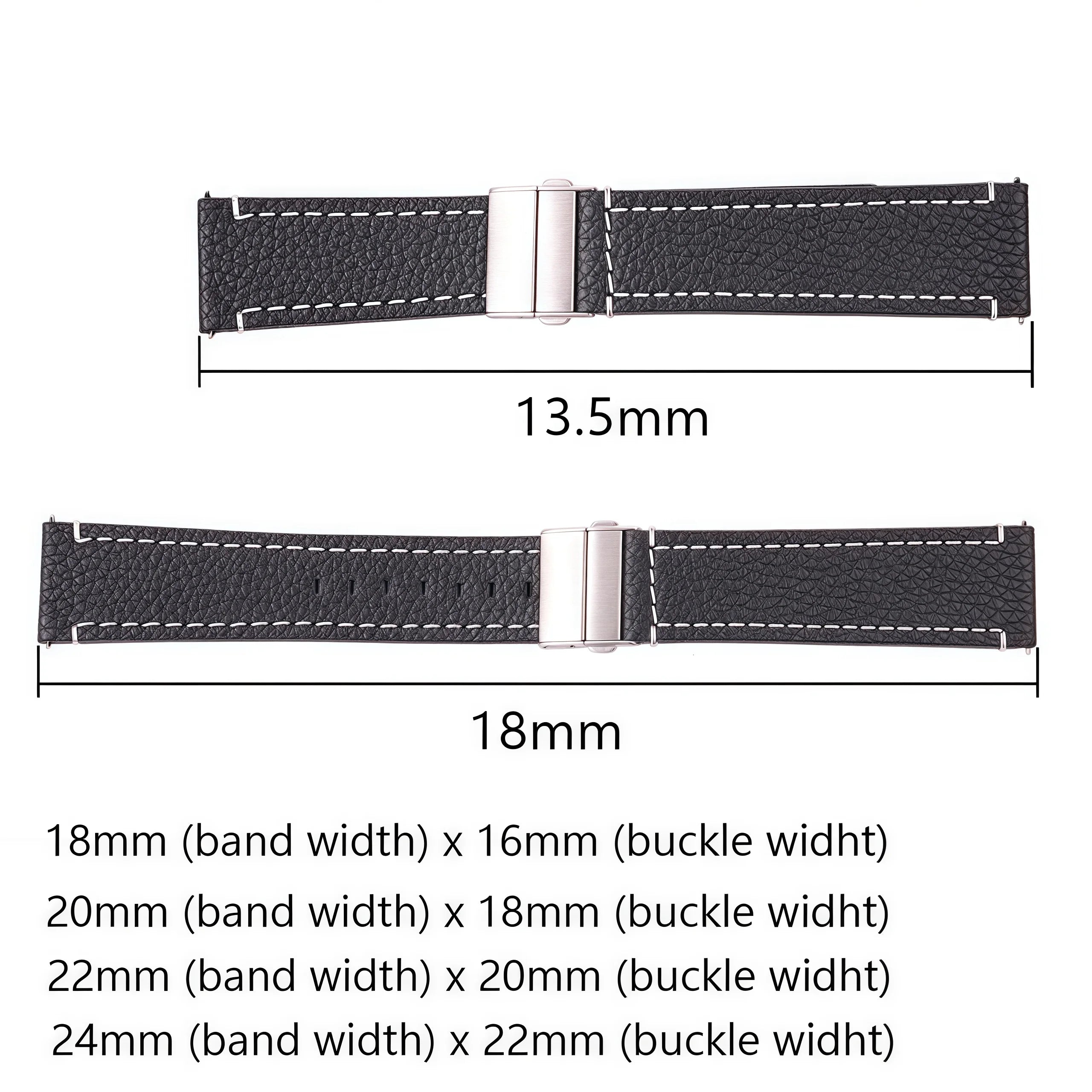 Correa de reloj inteligente de cuero genuino suave 18 20 22 24mm correa de cuero de vaca para hombres y mujeres pulsera de reloj de liberación rápida marrón negro
