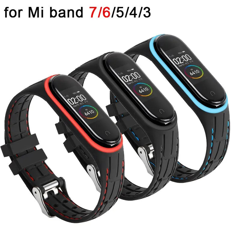 Correa para Mi Band 7 6 5 4 3 correa de reloj deportiva pulsera de silicona para reloj inteligente Xiaomi Mi Band 6 4 7 5 accesorios de correa pulsera
