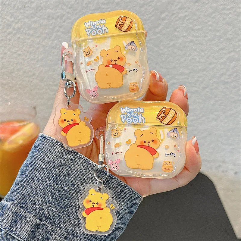 Funda Protectora para AirPods con Diseño de Oso - Incluye Llavero