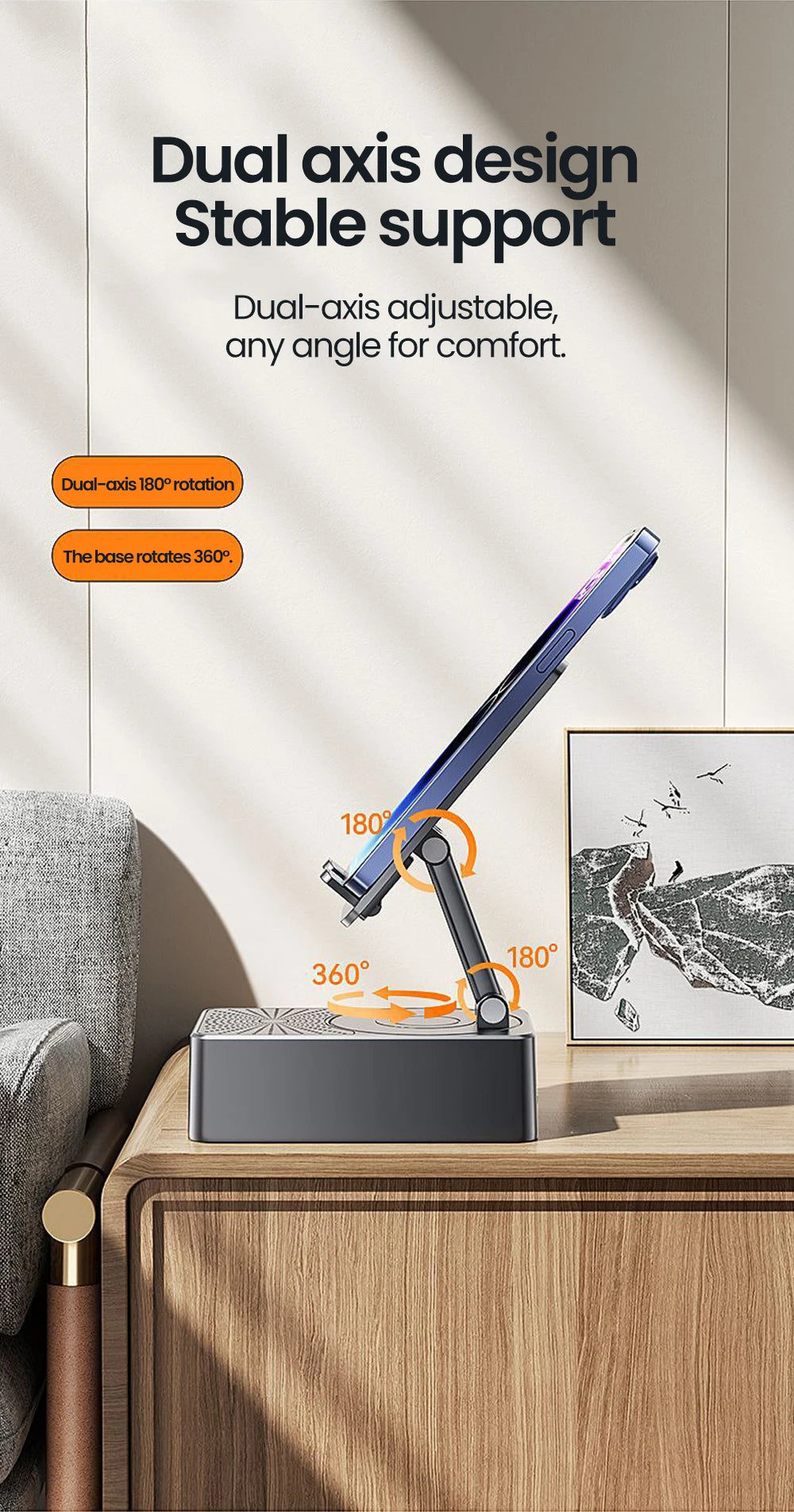 Soporte para teléfono móvil 3 en 1, Altavoz Bluetooth, Banco de energía, soporte para teléfono, soporte Universal plegable para teléfono móvil de escritorio para teléfono inteligente