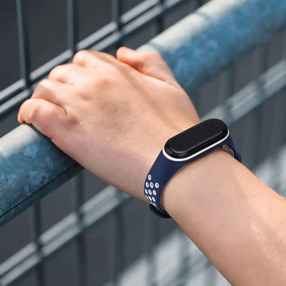 Correa de silicona transpirable, pulseras de repuesto para reloj inteligente, correa de muñeca para Mi Band 6 5 4