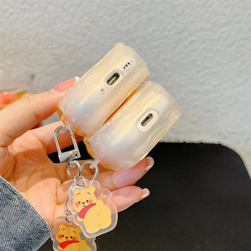 Funda Protectora para AirPods con Diseño de Oso - Incluye Llavero