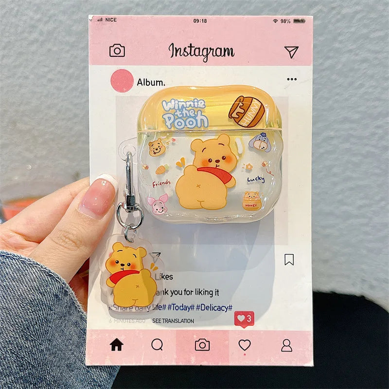 Funda Protectora para AirPods con Diseño de Oso - Incluye Llavero
