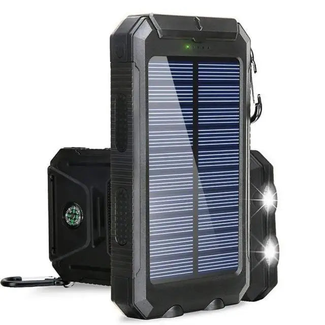 Nuevo Banco de energía Solar de 100000mAh, cargador de batería externo portátil, luz LDE fuerte para todos los teléfonos inteligentes