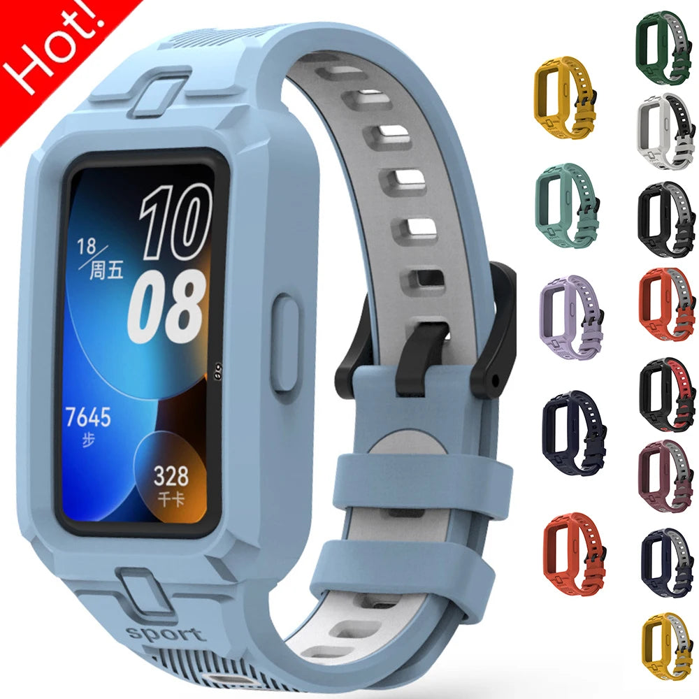 Correa de silicona para Huawei Band 9 8 7 6, pulsera de repuesto para reloj inteligente, Correa deportiva transpirable para Huawei Band 9/8/7/6, accesorio