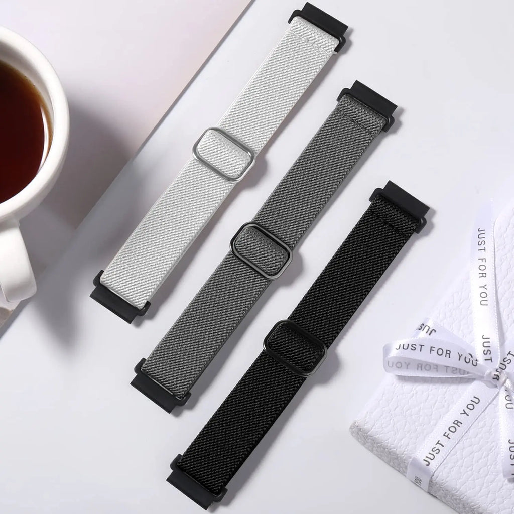 Correa de reloj inteligente para Garmin Forerunner 255 255S 645 245 Venu 2 Plus SQ Vivoactive 4 3 pulsera de nailon elástico Solo Loop