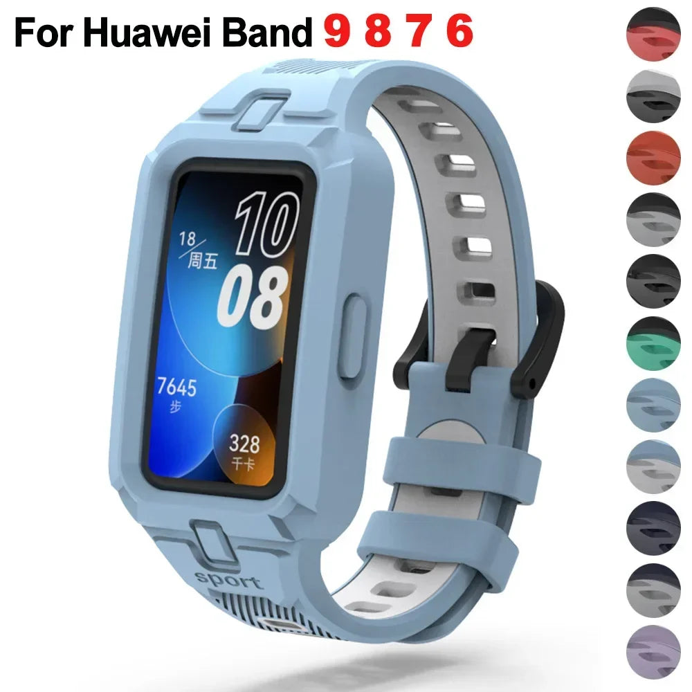 Correa de silicona para Huawei Band 9 8 7 6, pulsera de repuesto para reloj inteligente, Correa deportiva transpirable para Huawei Band 9/8/7/6, accesorio