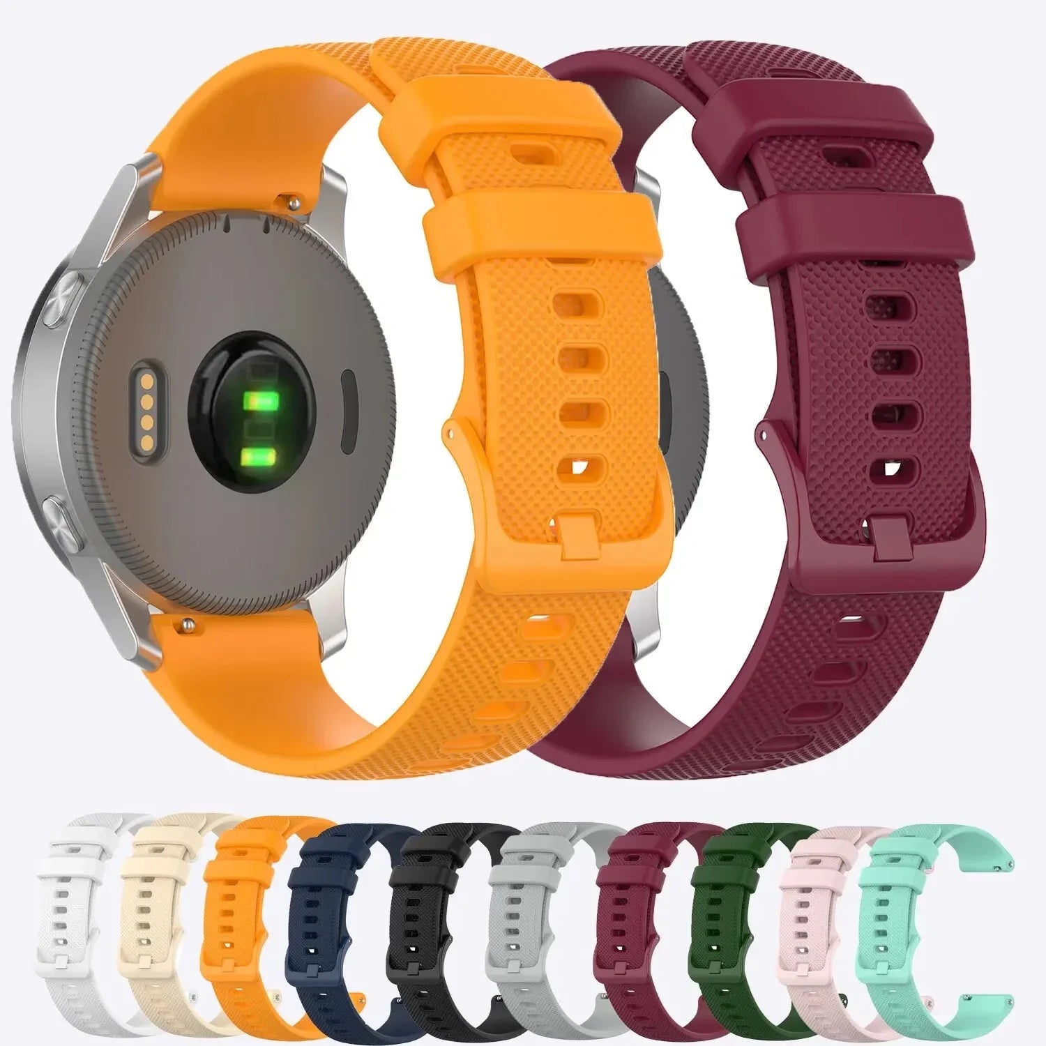 Correa de reloj inteligente de 18, 20 y 22mm para Garmin Venu 2S 2 Plus 2Plus/Vivoactive 3S 4S 3 4, pulsera de silicona