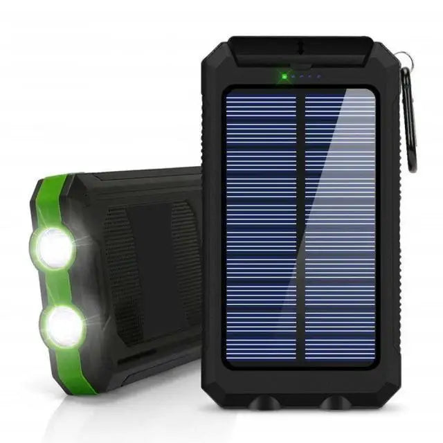 Nuevo Banco de energía Solar de 100000mAh, cargador de batería externo portátil, luz LDE fuerte para todos los teléfonos inteligentes