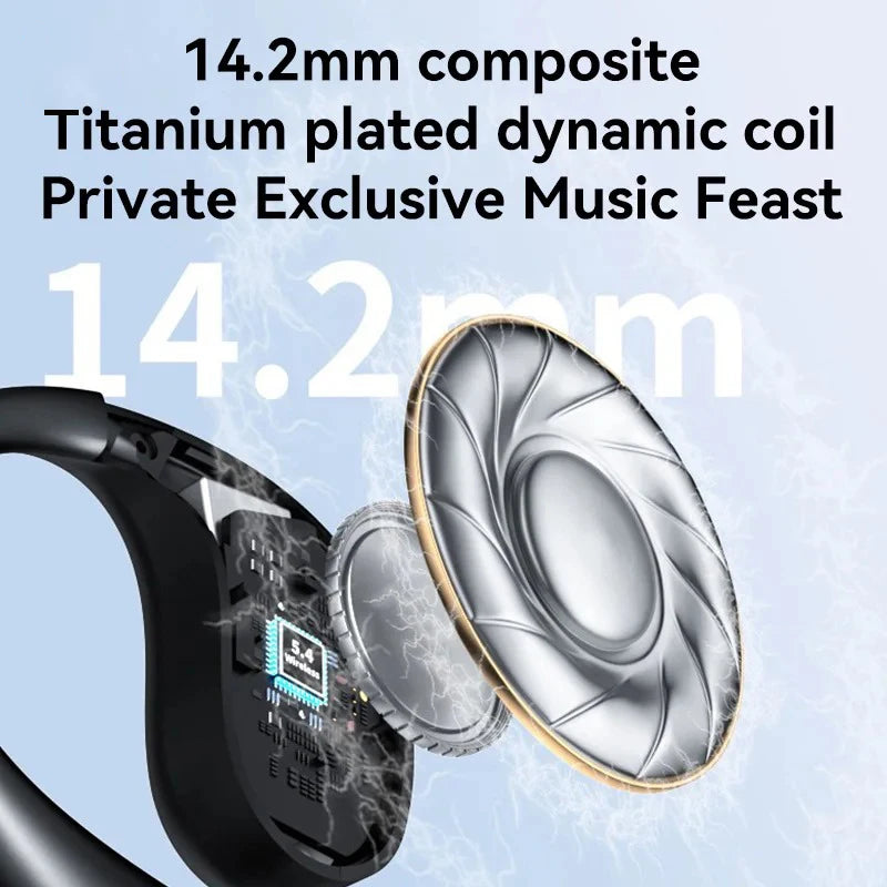 EARDECO Business Auriculares Bluetooth Auriculares inalámbricos Auriculares estéreo de graves Auriculares deportivos con micrófono Audifonos