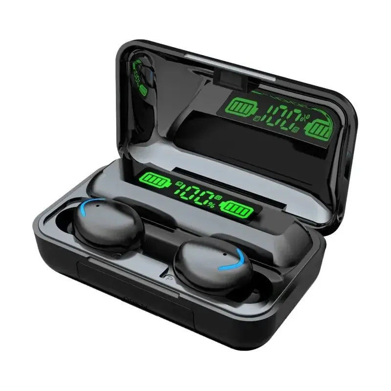 Auriculares inalámbricos F9 con Bluetooth, audífonos Tws impermeables con pantalla Digital, estuche de carga de gran capacidad