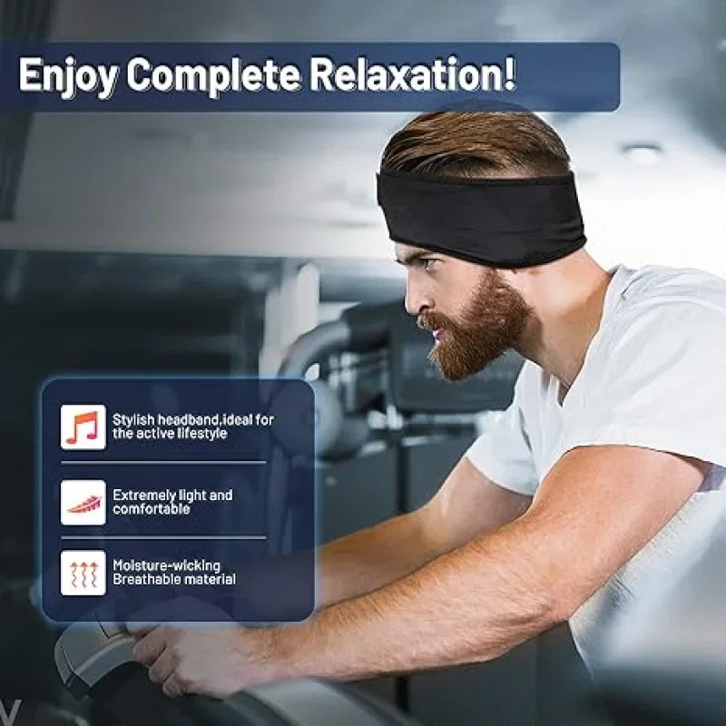 Auriculares Bluetooth Fone, diadema deportiva para dormir, auriculares inalámbricos elásticos, máscara para ojos de música, auriculares inalámbricos con Bluetooth, diadema