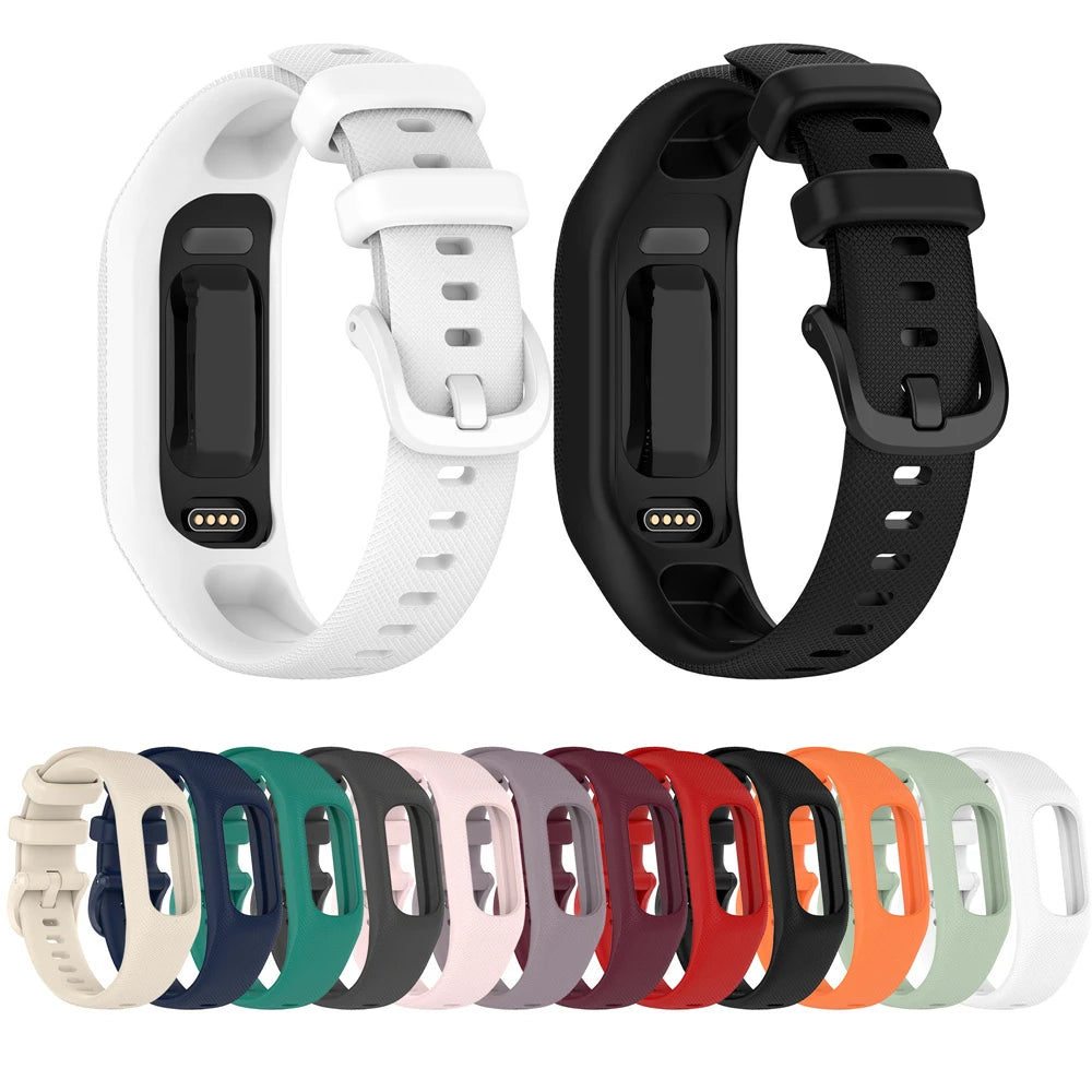Correa de reloj para Garmin Vivosmart 5, correa con funda, correa de reloj deportivo, marco de bisel de muñeca de silicona suave para Smart5
