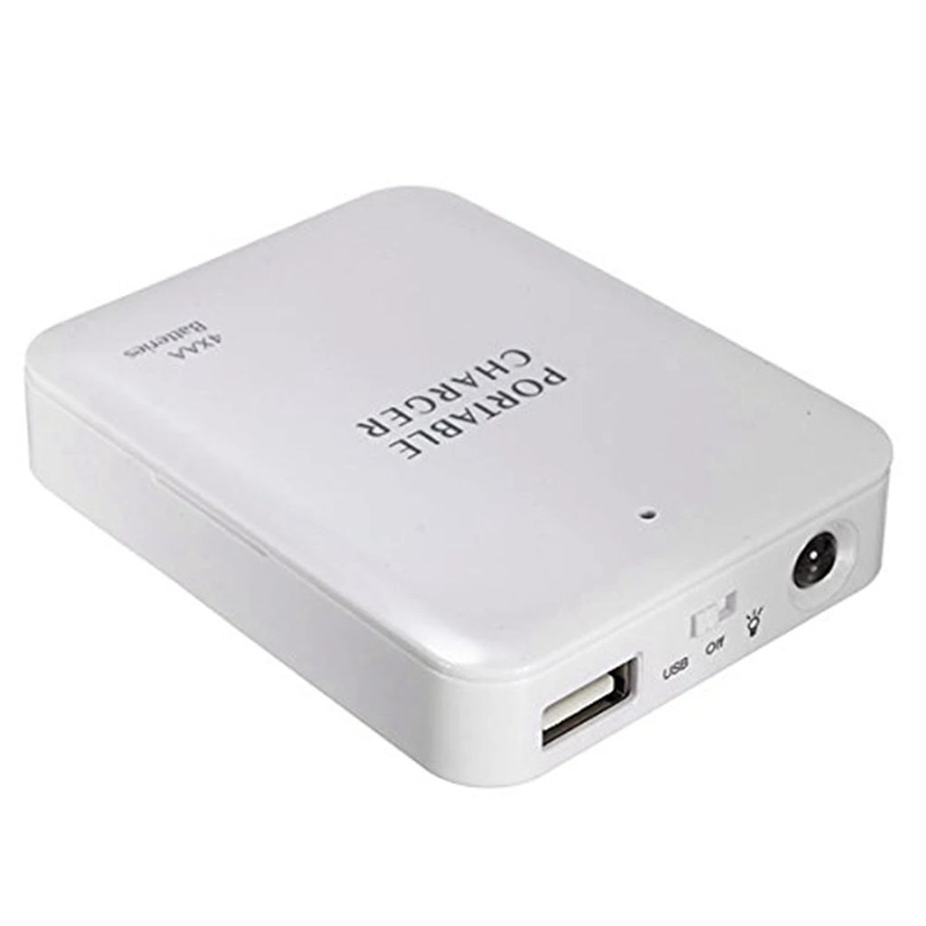 Cargador de batería portátil USB, caja de embalaje externa, cargador de batería de emergencia, 4X AA para Iphone