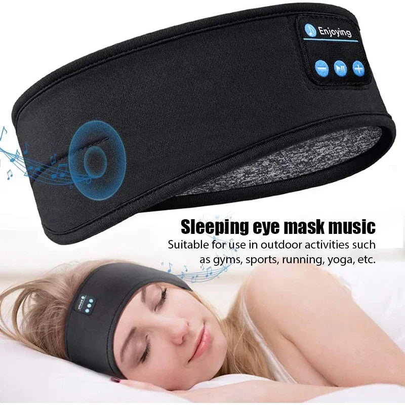 Auriculares Bluetooth Fone, diadema deportiva para dormir, auriculares inalámbricos elásticos, máscara para ojos de música, auriculares inalámbricos con Bluetooth, diadema