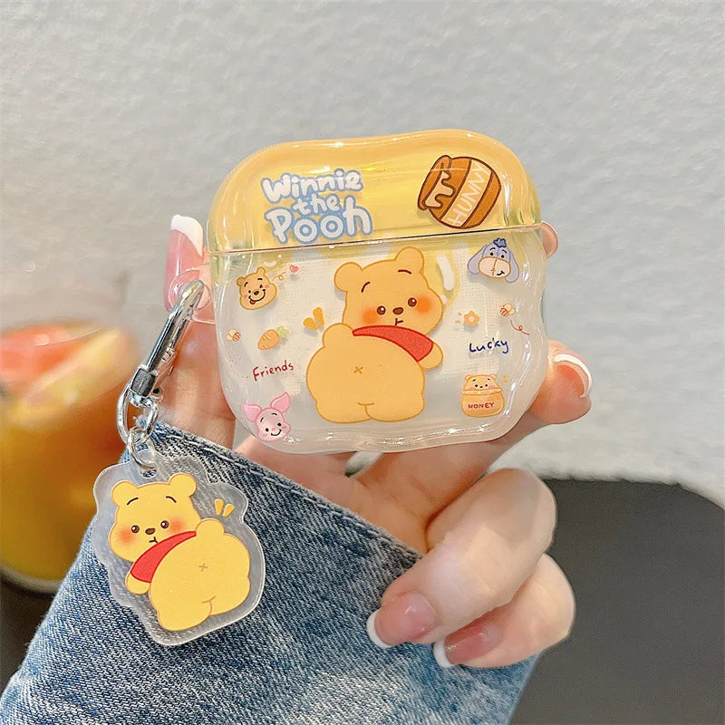 Funda Protectora para AirPods con Diseño de Oso - Incluye Llavero