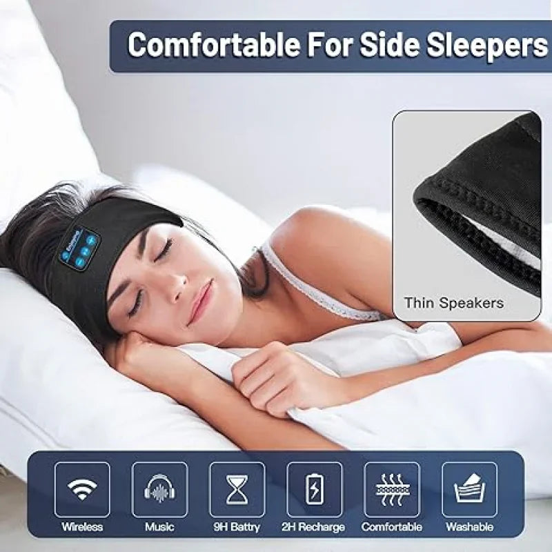 Auriculares Bluetooth Fone, diadema deportiva para dormir, auriculares inalámbricos elásticos, máscara para ojos de música, auriculares inalámbricos con Bluetooth, diadema