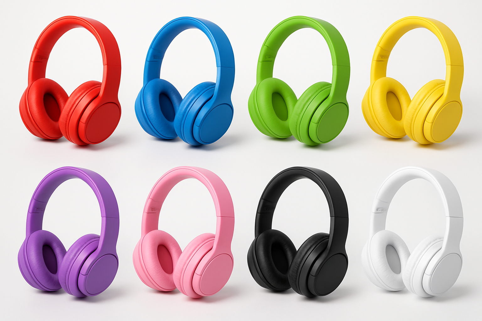 auriculares en diferentes colores